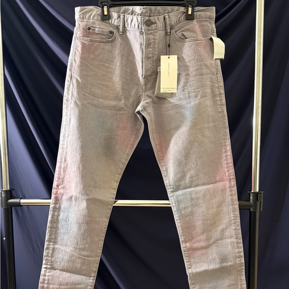 John Elliott Light Gray Skinny Jeans